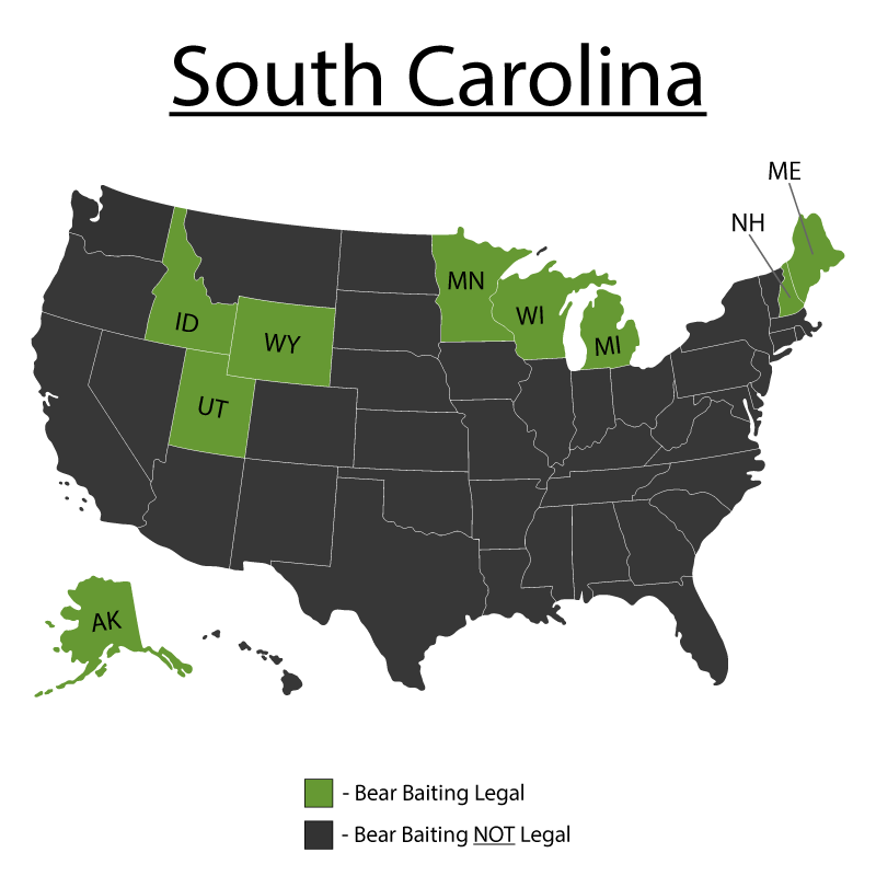 South Carolina Bear Baiting Tips Map